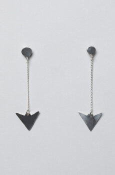 Silver arrow earrings