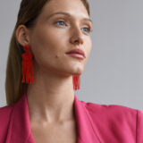 Red beaded earrings