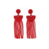 Red beaded earrings
