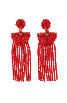 Red beaded earrings