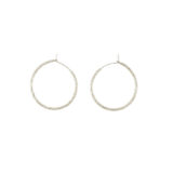 beaded silver hoop earrings