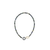 blue beaded necklace