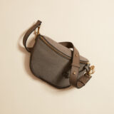 taupe suede belt bag