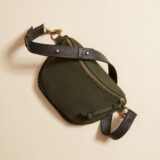 green suede belt bag