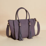 Purple leather bag