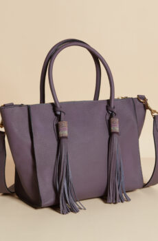 Purple leather bag