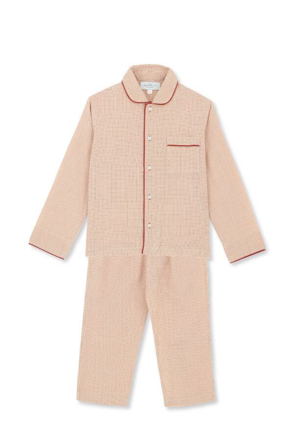 Kids red and white pajama set