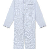 pajama in blue and white print